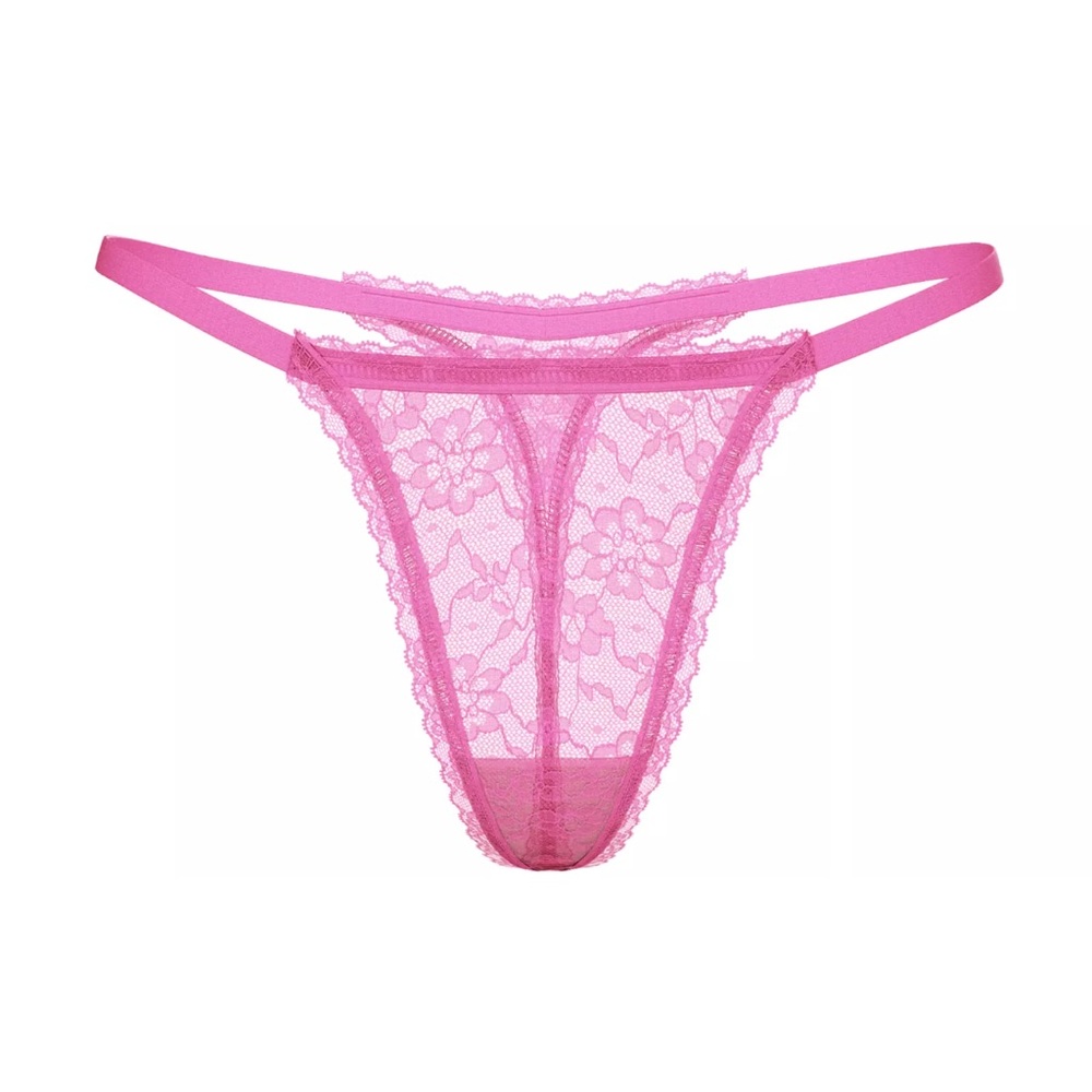 Victoria's Secret Sexy V-String G-String Skimpy Strappy Pink Peony S M L XL XXL